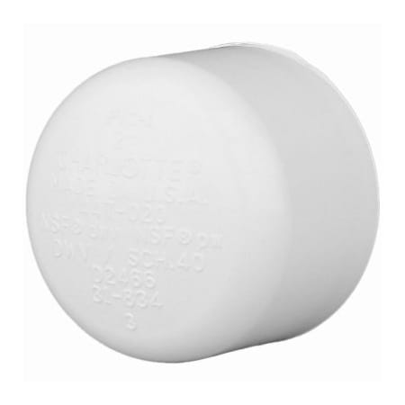 Charlotte Pipe And Foundry 4 WHT Cap Slip PVC 02116 2000HA